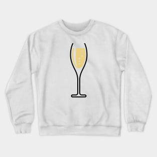 Glass Of Sparkling Wine (Oval / Open / 2C) Crewneck Sweatshirt